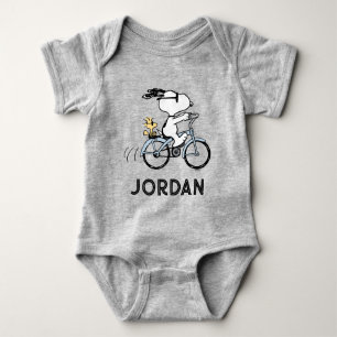Peanuts   Snoopy & Woodstock Bicycle Baby Bodysuit