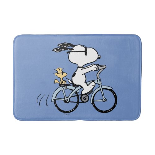 Peanuts  Snoopy  Woodstock Bicycle Bath Mat