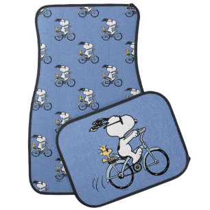 Peanuts Snoopy & Woodstock Bicycle Car Floor Mat