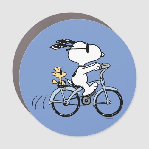Peanuts  Snoopy  Woodstock Bicycle Car Magnet
