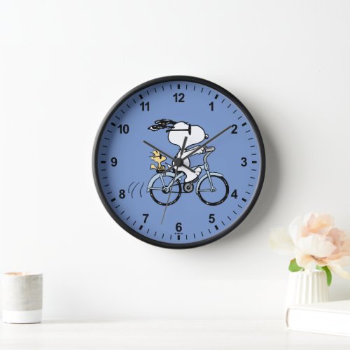 Peanuts  Snoopy  Woodstock Bicycle Clock