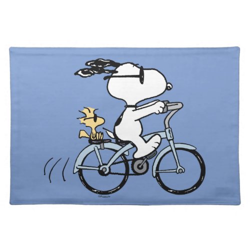 Peanuts  Snoopy  Woodstock Bicycle Cloth Placemat