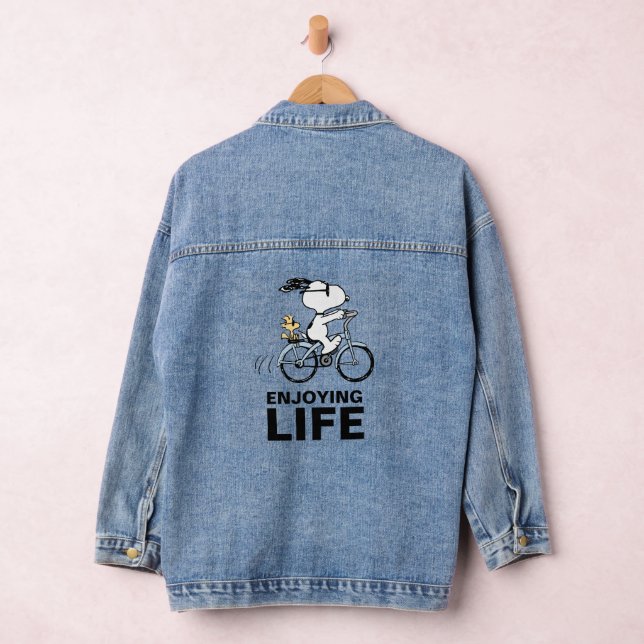 Peanuts | Snoopy & Woodstock Bicycle Denim Jacket (Hangar)
