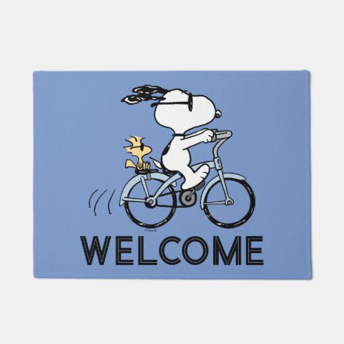 Peanuts  Snoopy  Woodstock Bicycle Doormat