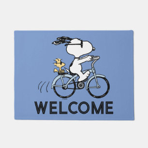 Peanuts   Snoopy & Woodstock Bicycle Doormat