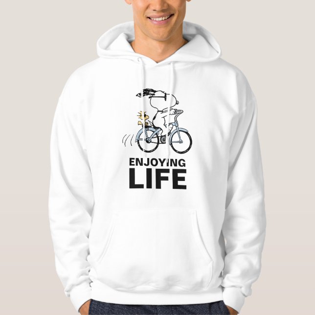 Peanuts | Snoopy & Woodstock Bicycle Hoodie (Front)
