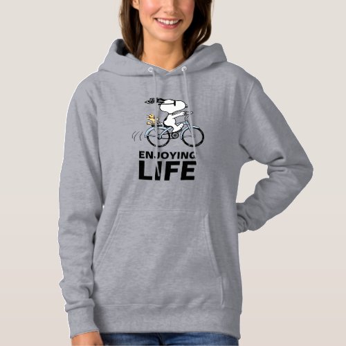 Peanuts  Snoopy  Woodstock Bicycle Hoodie