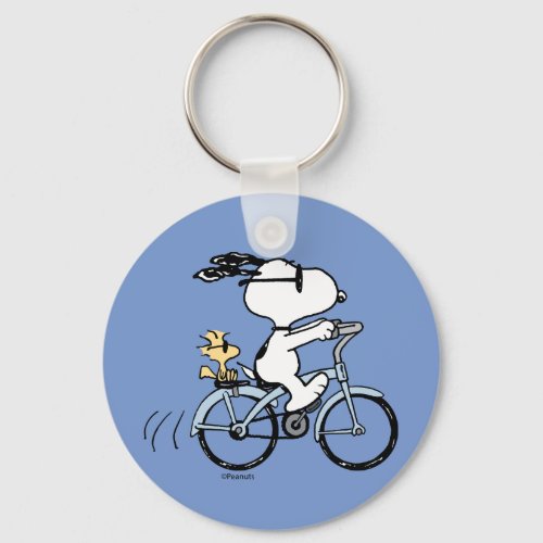 Peanuts  Snoopy  Woodstock Bicycle Keychain