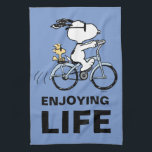 Peanuts | Snoopy & Woodstock Bicycle Kitchen Towel<br><div class="desc">Check out this awesome Peanuts design featuring Snoopy and Woodstock.</div>
