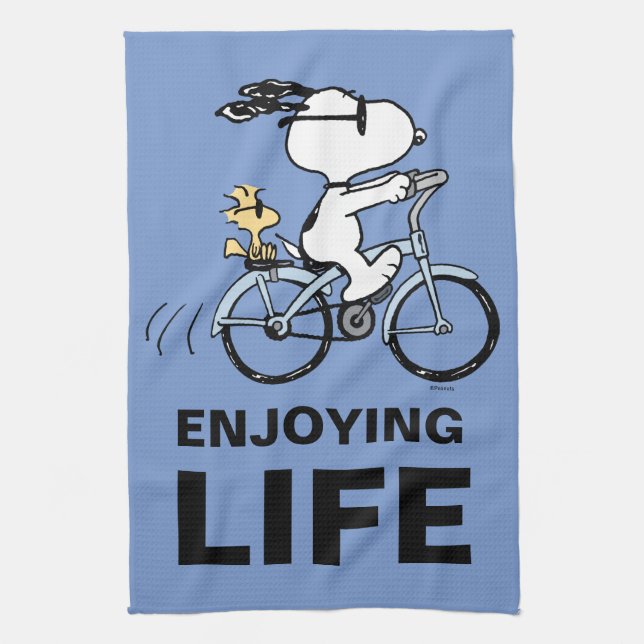 Peanuts | Snoopy & Woodstock Bicycle Kitchen Towel (Vertical)