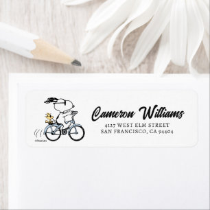 Peanuts   Snoopy & Woodstock Bicycle Label