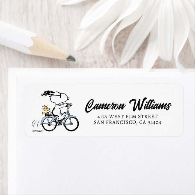 Peanuts | Snoopy & Woodstock Bicycle Label (Insitu)