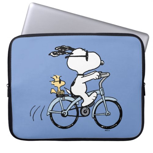 Peanuts  Snoopy  Woodstock Bicycle Laptop Sleeve
