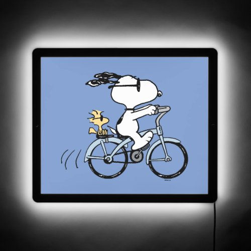 Peanuts  Snoopy  Woodstock Bicycle LED Sign
