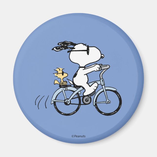 Peanuts | Snoopy & Woodstock Bicycle Magnet (Front)