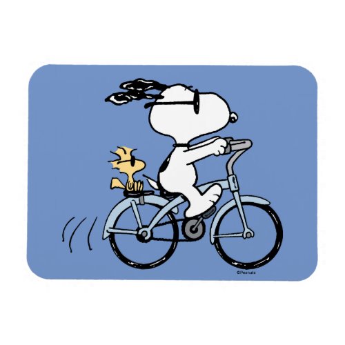 Peanuts  Snoopy  Woodstock Bicycle Magnet