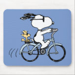 Peanuts | Snoopy & Woodstock Bicycle Mouse Pad<br><div class="desc">Check out this awesome Peanuts design featuring Snoopy and Woodstock.</div>