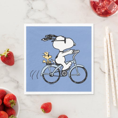 Peanuts  Snoopy  Woodstock Bicycle Napkins