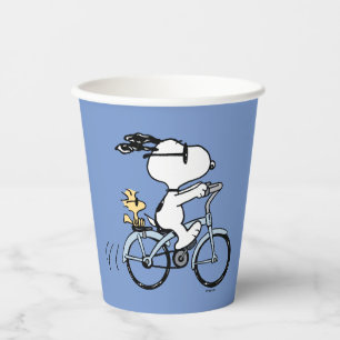 Peanuts   Snoopy & Woodstock Bicycle Paper Cups