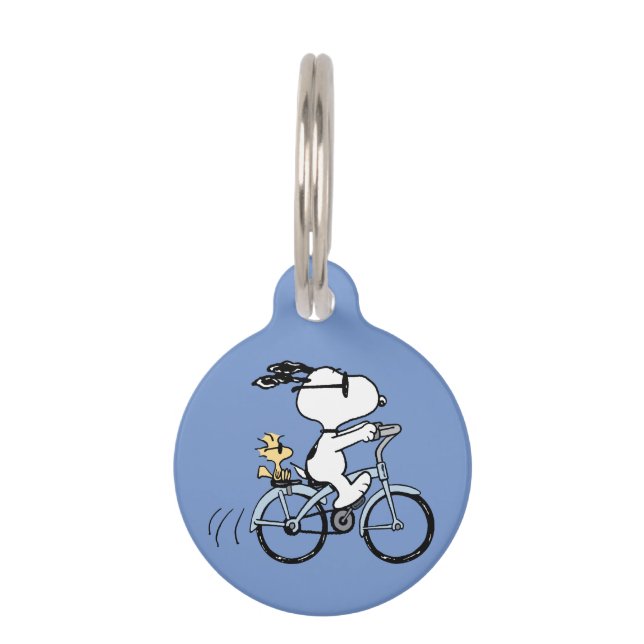 Peanuts | Snoopy & Woodstock Bicycle Pet ID Tag (Front)