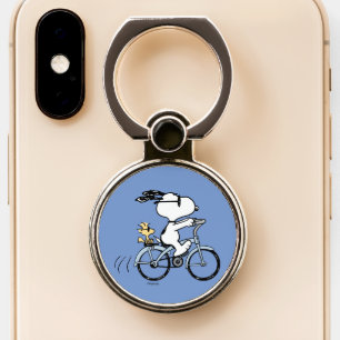 Peanuts Snoopy & Woodstock Bicycle Phone Ring Stand