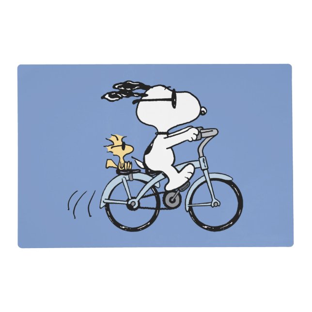 Peanuts | Snoopy & Woodstock Bicycle Placemat (Front)
