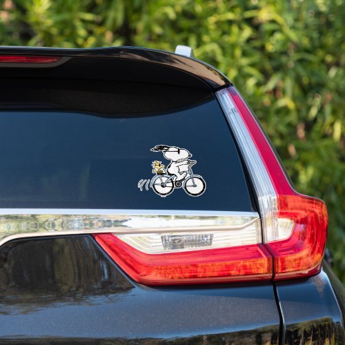 Peanuts  Snoopy  Woodstock Bicycle Sticker