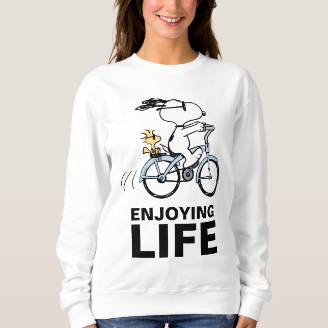 Peanuts | Snoopy & Woodstock Bicycle Sweatshirt (Front)
