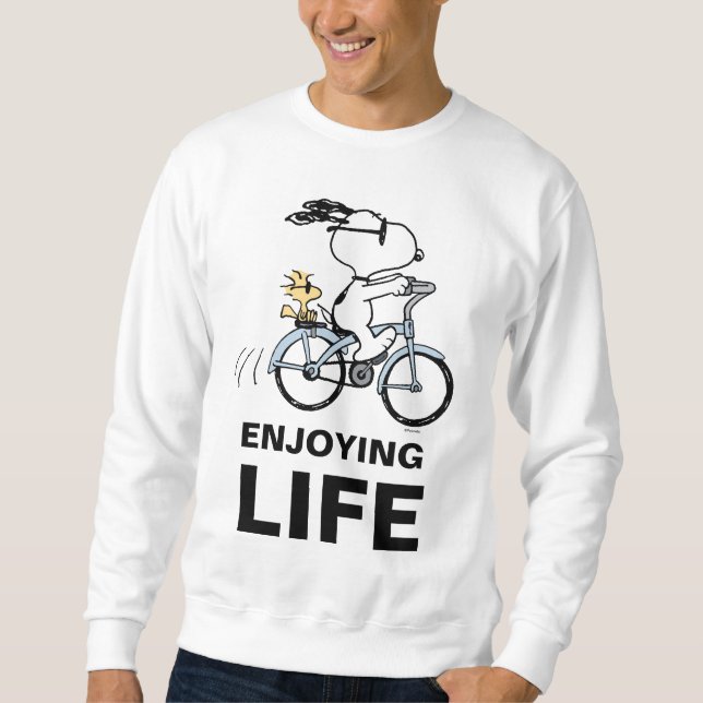 Peanuts | Snoopy & Woodstock Bicycle Sweatshirt (Front)