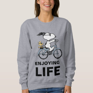 Peanuts Snoopy & Woodstock Bicycle Sweatshirt