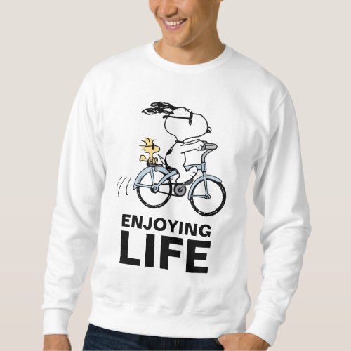 Peanuts  Snoopy  Woodstock Bicycle Sweatshirt