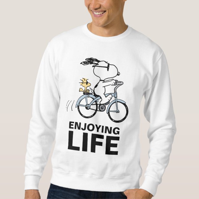 Peanuts | Snoopy & Woodstock Bicycle Sweatshirt (Front)