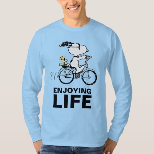 Peanuts  Snoopy  Woodstock Bicycle T_Shirt