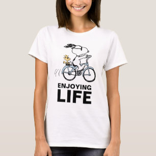 Peanuts   Snoopy & Woodstock Bicycle T-Shirt