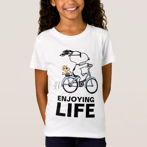 Peanuts  Snoopy  Woodstock Bicycle T_Shirt