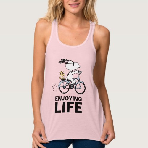 Peanuts  Snoopy  Woodstock Bicycle Tank Top