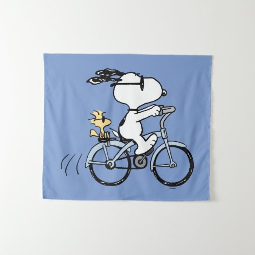 Peanuts  Snoopy  Woodstock Bicycle Tapestry