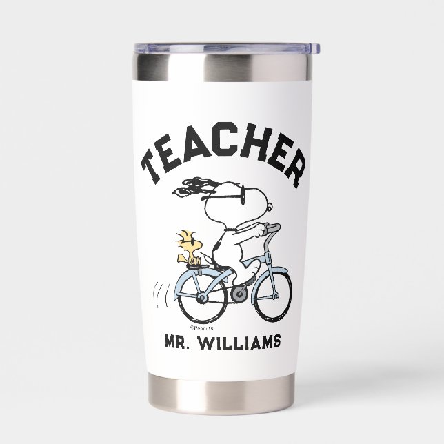 Peanuts | Snoopy & Woodstock Bicycle Teacher Insulated Tumbler (Left)