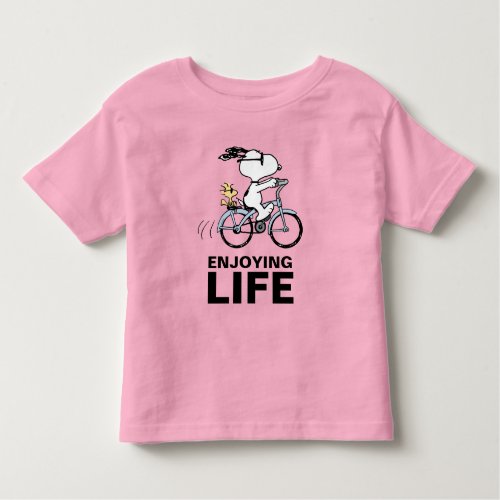 Peanuts  Snoopy  Woodstock Bicycle Toddler T_shirt