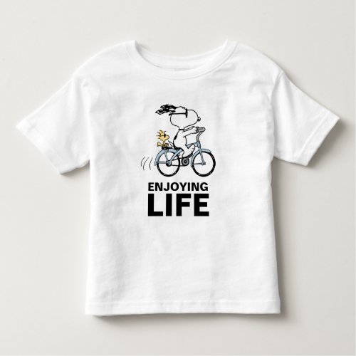 Peanuts  Snoopy  Woodstock Bicycle Toddler T_shirt