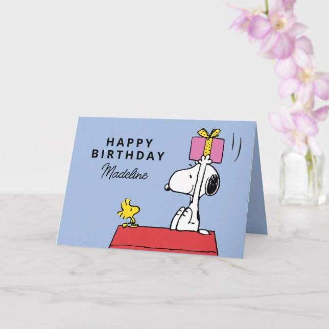 Peanuts | Snoopy & Woodstock Birthday | Add Photo Card