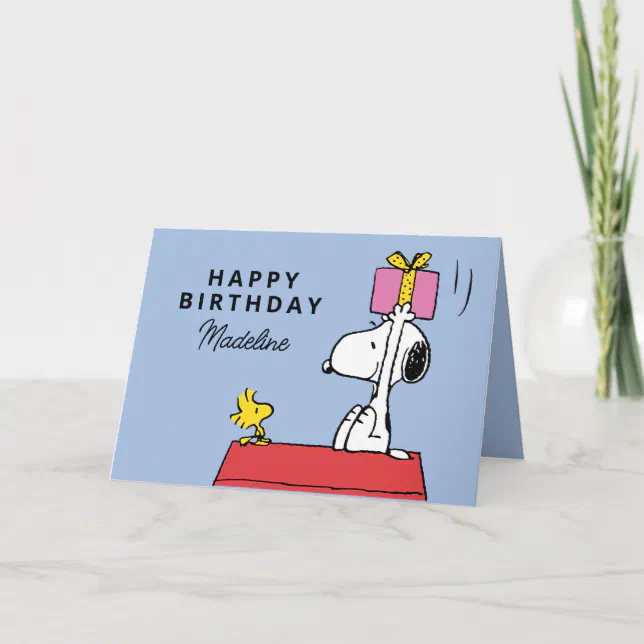 Peanuts | Snoopy & Woodstock Birthday | Add Photo Card | Zazzle Peanuts | Snoopy & Woodstock Birthday | Add Photo Card | Zazzle