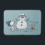 Peanuts | Snoopy & Woodstock Build A Snowman Bath Mat<br><div class="desc">Check out this fun Peanuts design featuring Snoopy and Woodstock.</div>