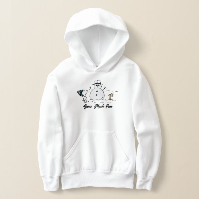 Peanuts | Snoopy & Woodstock Build A Snowman Hoodie (Laydown)
