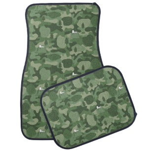 Peanuts Snoopy & Woodstock Camouflage Camp Car Floor Mat