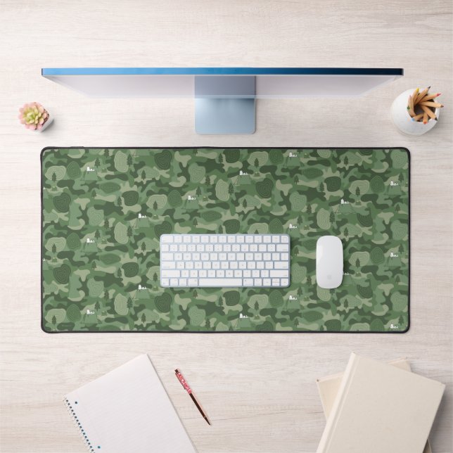 Peanuts | Snoopy & Woodstock Camouflage Camp Desk Mat (Office 1)