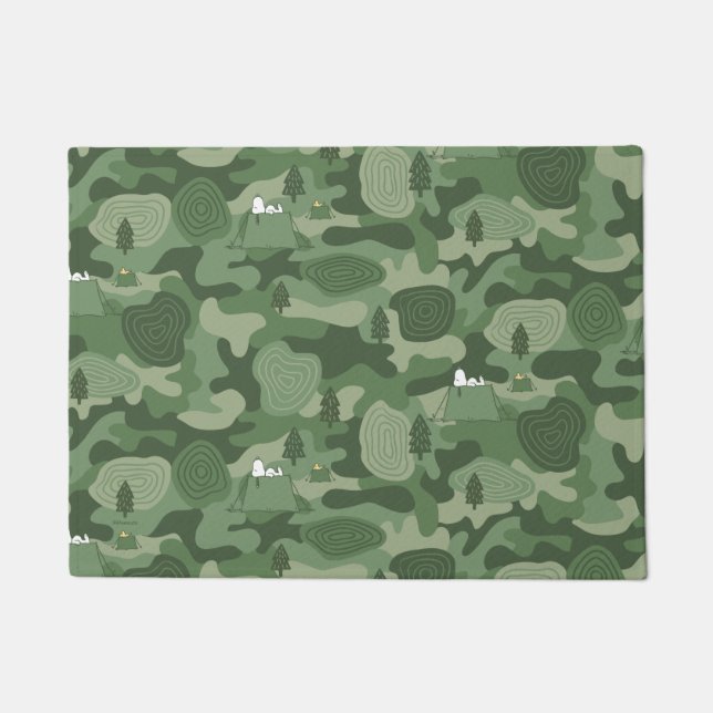 Peanuts | Snoopy & Woodstock Camouflage Camp Doormat (Front)