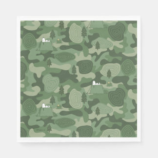 Peanuts | Snoopy & Woodstock Camouflage Camp Napkins