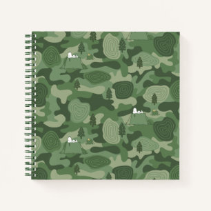 Peanuts Snoopy & Woodstock Camouflage Camp Notebook