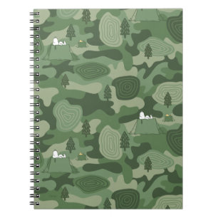 Peanuts Snoopy & Woodstock Camouflage Camp Notebook